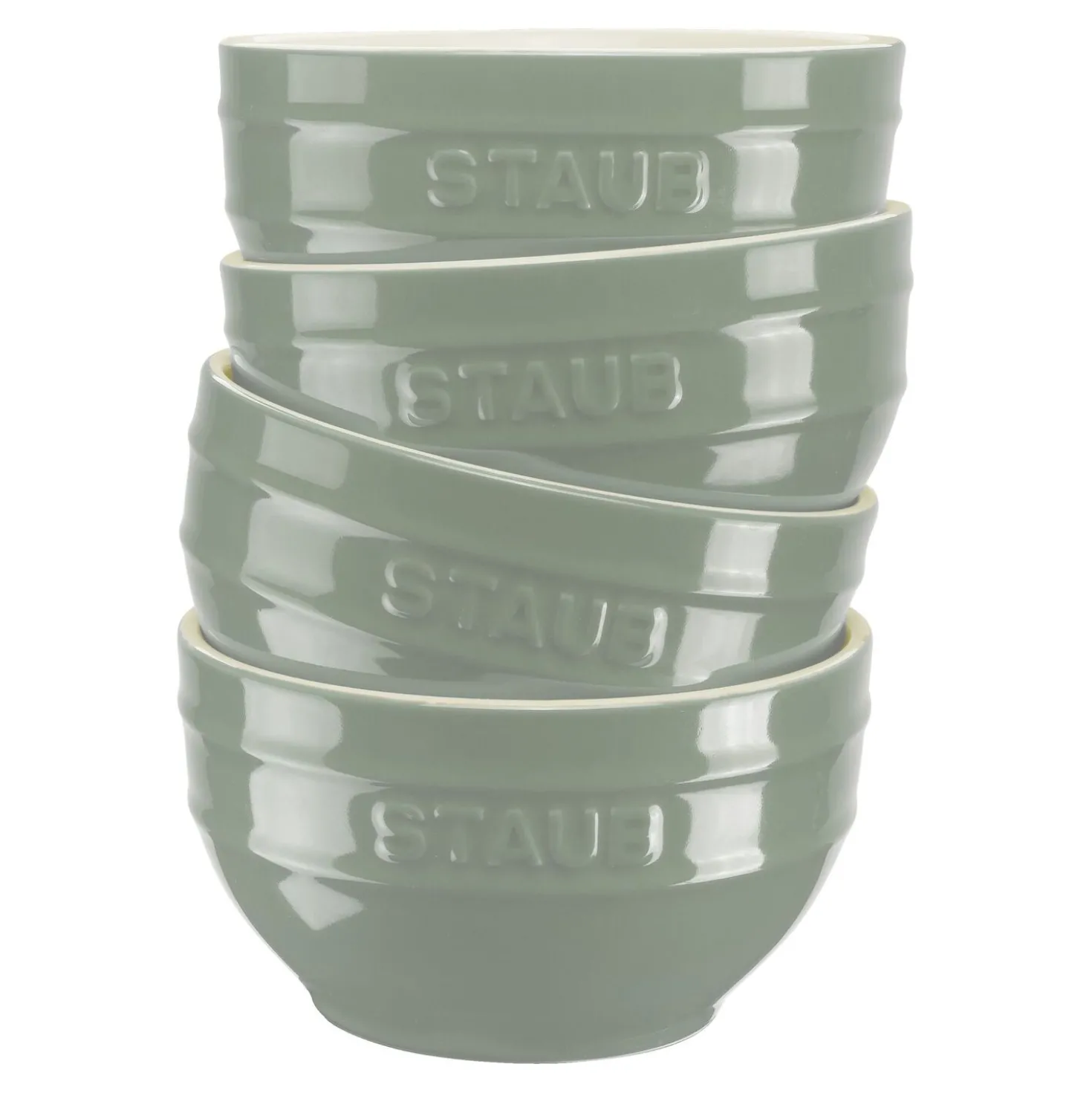 Schüssel Set 14 cm / 4-tlg, Eukalyptus, Keramik