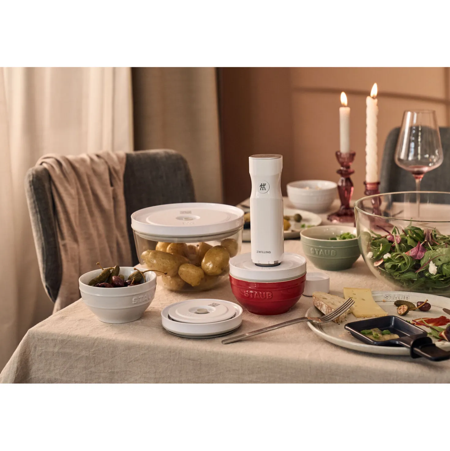 Schüssel Set 12 cm / 4-tlg, Kirsch-Rot, Keramik