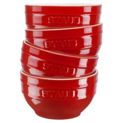Schüssel Set 14 cm / 4-tlg, Kirsch-Rot, Keramik