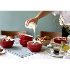 Schüssel Set 14 cm / 4-tlg, Kirsch-Rot, Keramik