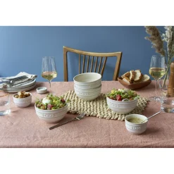 Schüssel Set mit Vakuumdeckeln/6-Teilig, 12cm/Elfenbeinweiß