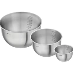 Schüssel Set S/M/L / 3-tlg, Edelstahl, Silber