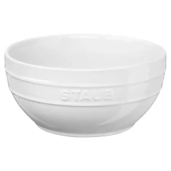 Schüssel-Set mit Vakuumpumpe und -deckeln, 18 cm/ 24 cm/ 5-tlg., Weiß, Keramik