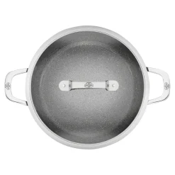 Servierpfanne mit Deckel, 28 cm, Aluminium, Titanverstärkte keramische Antihaftbeschichtung