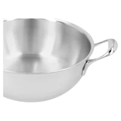 Servierpfanne mit doppelwandigem Deckel 28 cm, 18/10 Edelstahl
