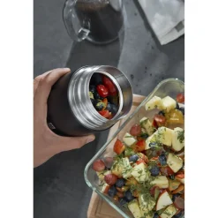Speisegefäß, 700 ml, Edelstahl, Schwarz