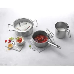 Stieltopf 16 cm, 18/10 Edelstahl, Silber