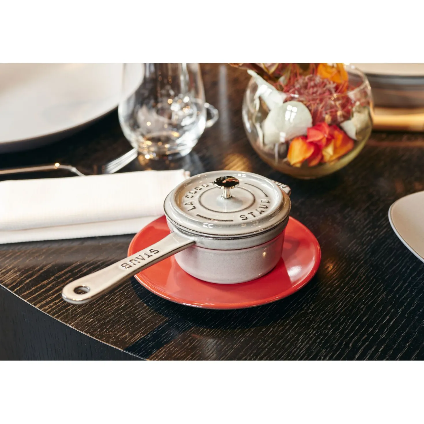 Stieltopf 10 cm, Gusseisen, Graphit-Grau