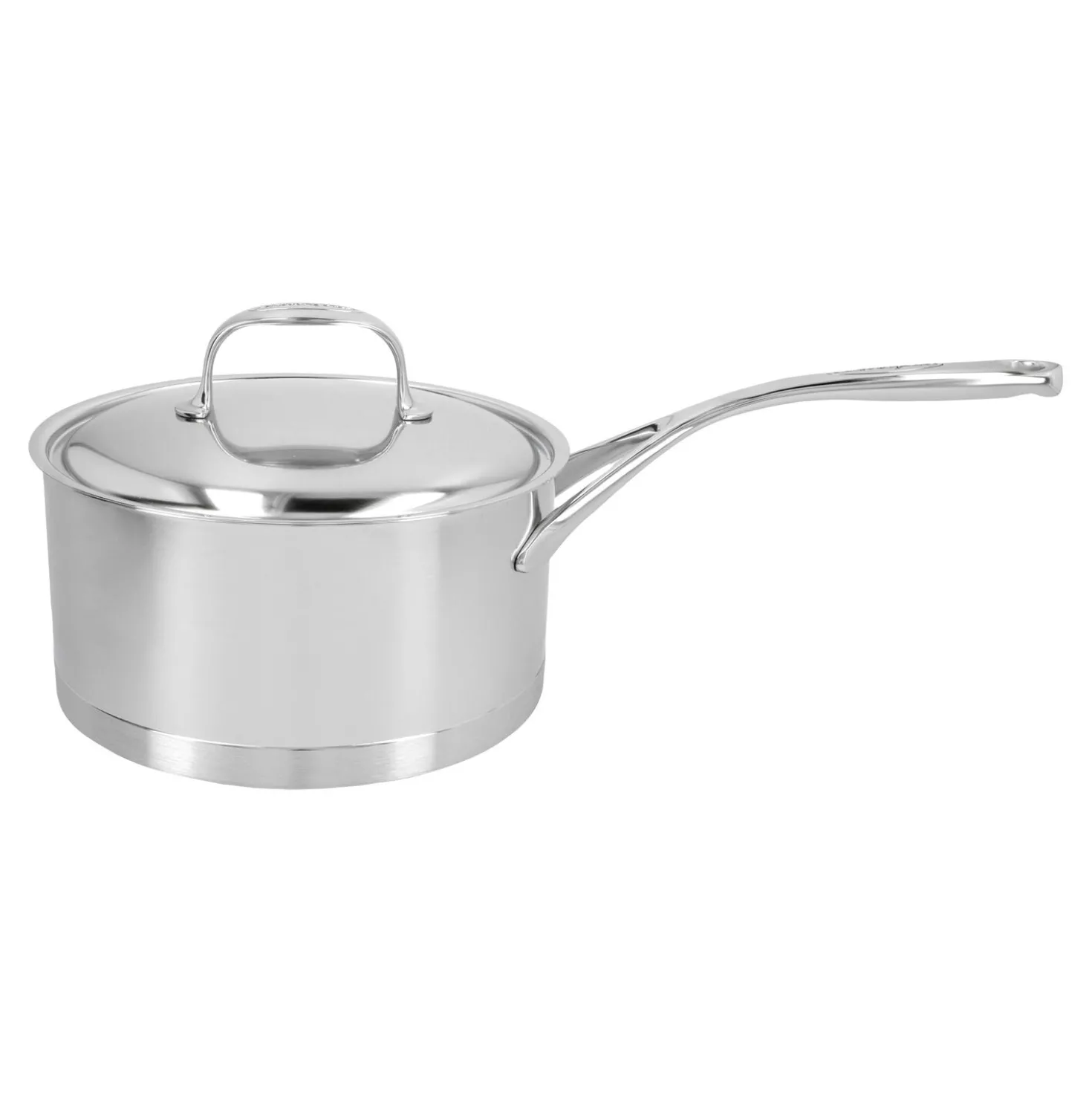 Stieltopf mit Deckel 20 cm, 18/10 Edelstahl, Silber