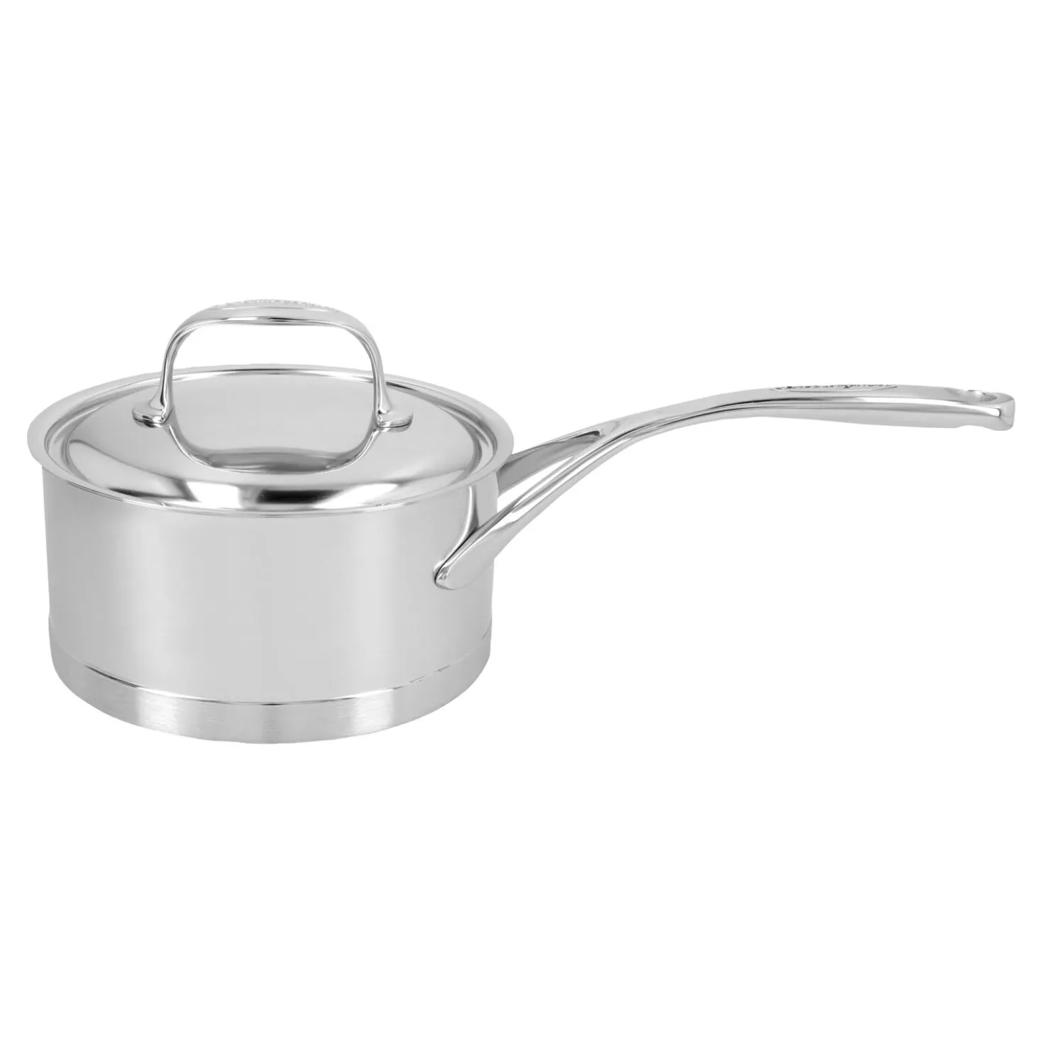 Stieltopf mit Deckel 16 cm, 18/10 Edelstahl, Silber