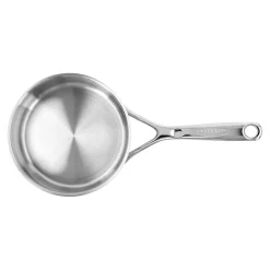 Stieltopf mit Deckel 16 cm, 18/10 Edelstahl, Silber
