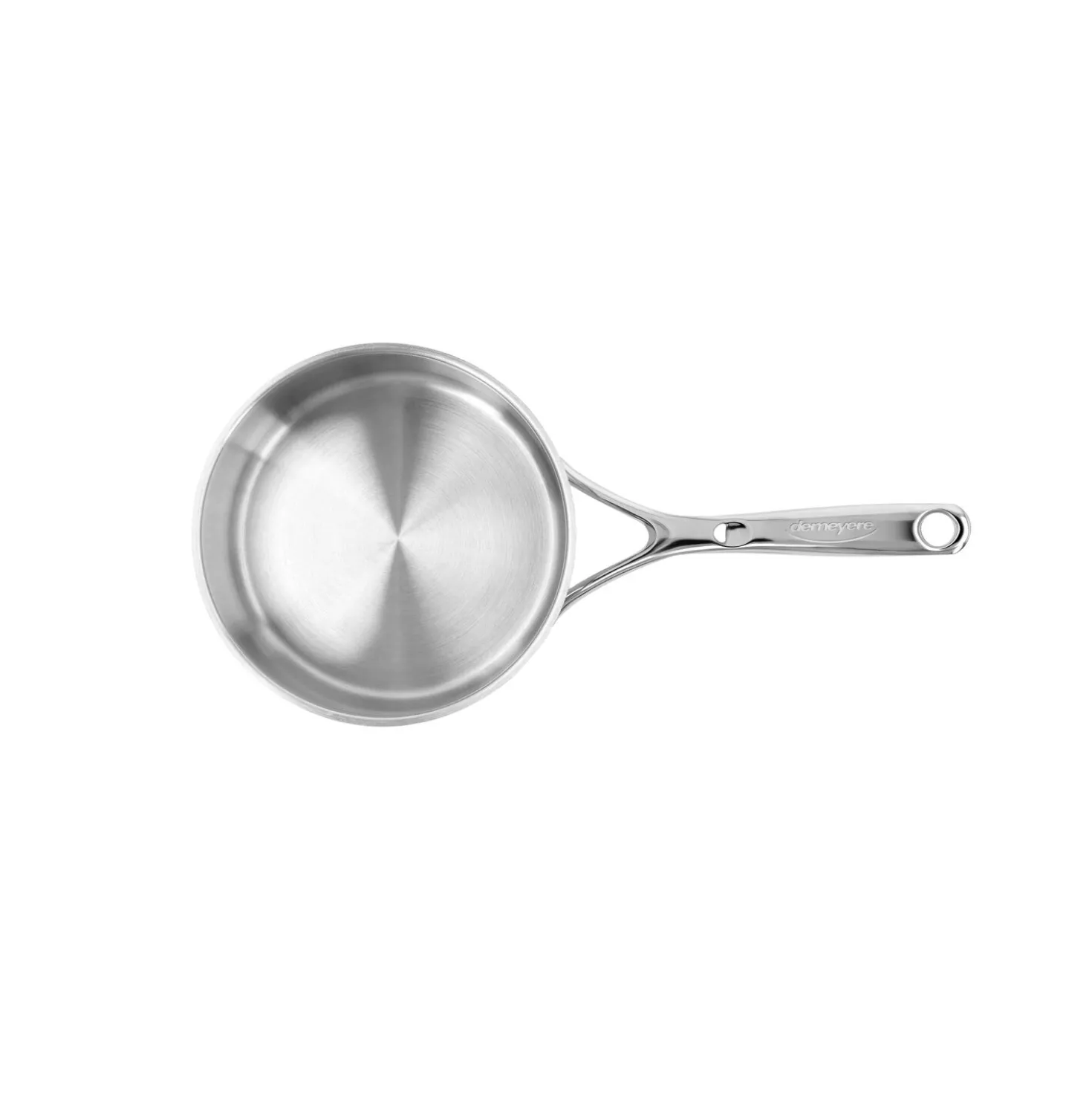 Stieltopf mit Deckel 18 cm, 18/10 Edelstahl, Silber