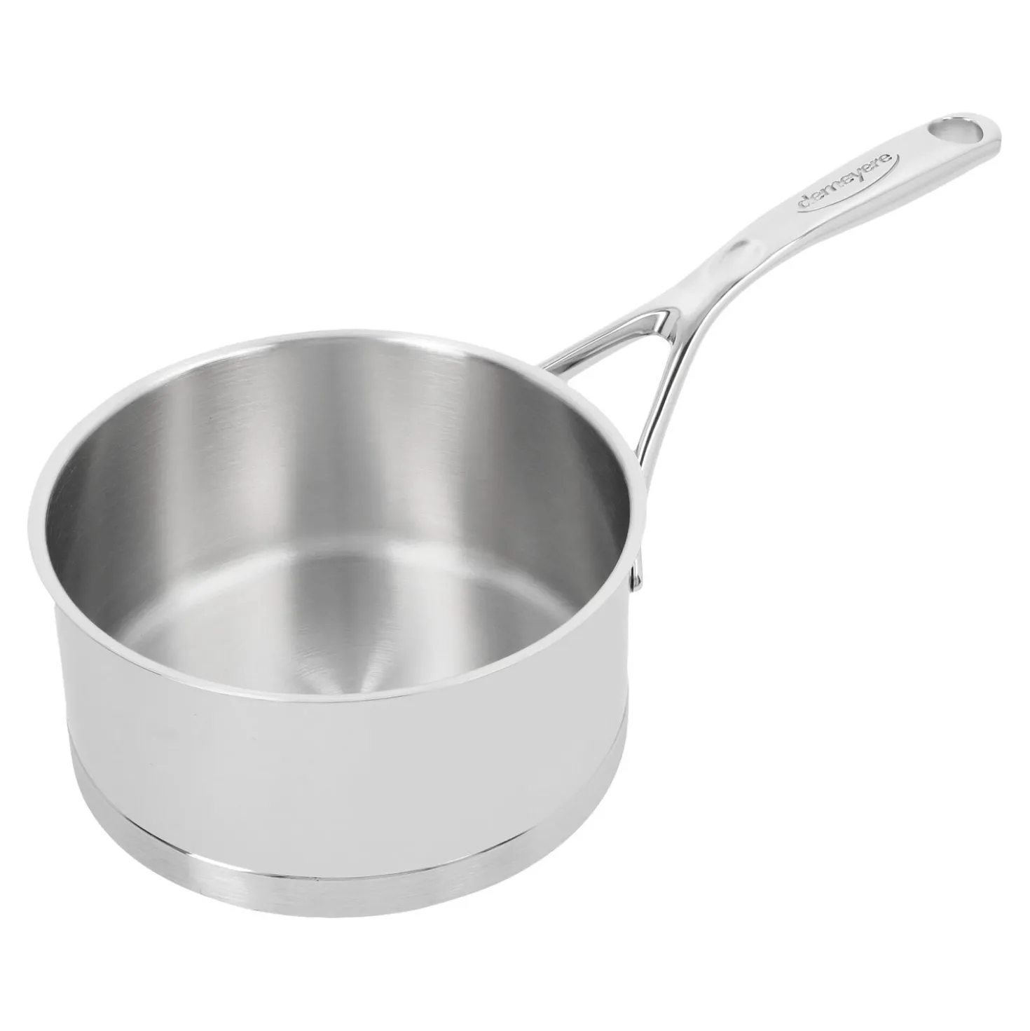 Stieltopf ohne Deckel 16 cm, 18/10 Edelstahl, Silber
