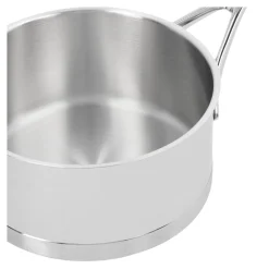 Stieltopf ohne Deckel 16 cm, 18/10 Edelstahl, Silber