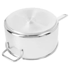 Stieltopf ohne Deckel 22 cm, 18/10 Edelstahl, Silber