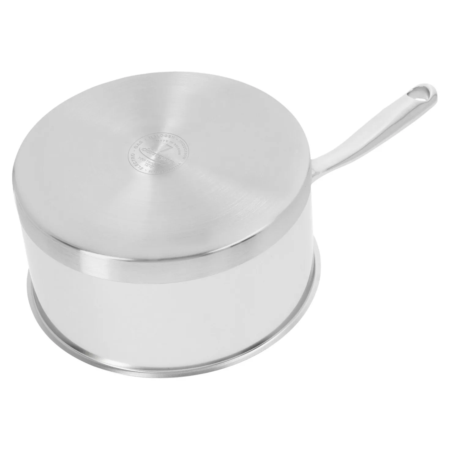 Stieltopf ohne Deckel 18 cm, 18/10 Edelstahl, Silber