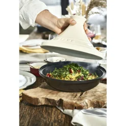 Tajine 28 cm, rund, Cream, Gusseisen