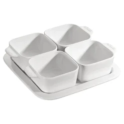 Tapas Set 5-tlg, Weiß, Keramik
