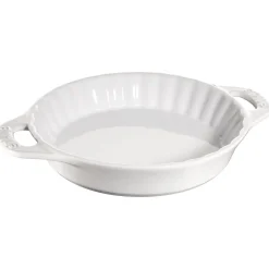 Tarte-Form 24 cm, rund, Weiß, Keramik