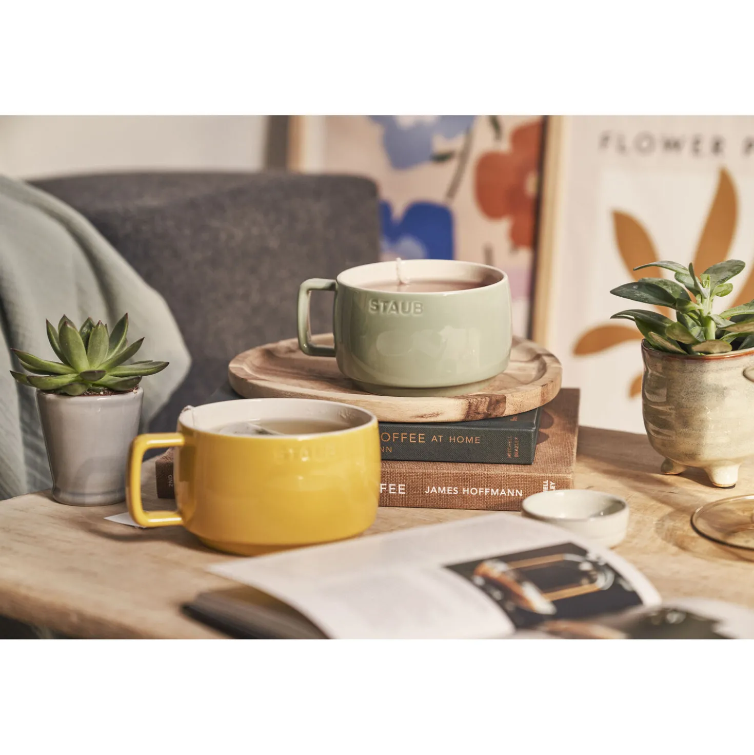 Tasse 500 ml, Eukalyptus, Keramik
