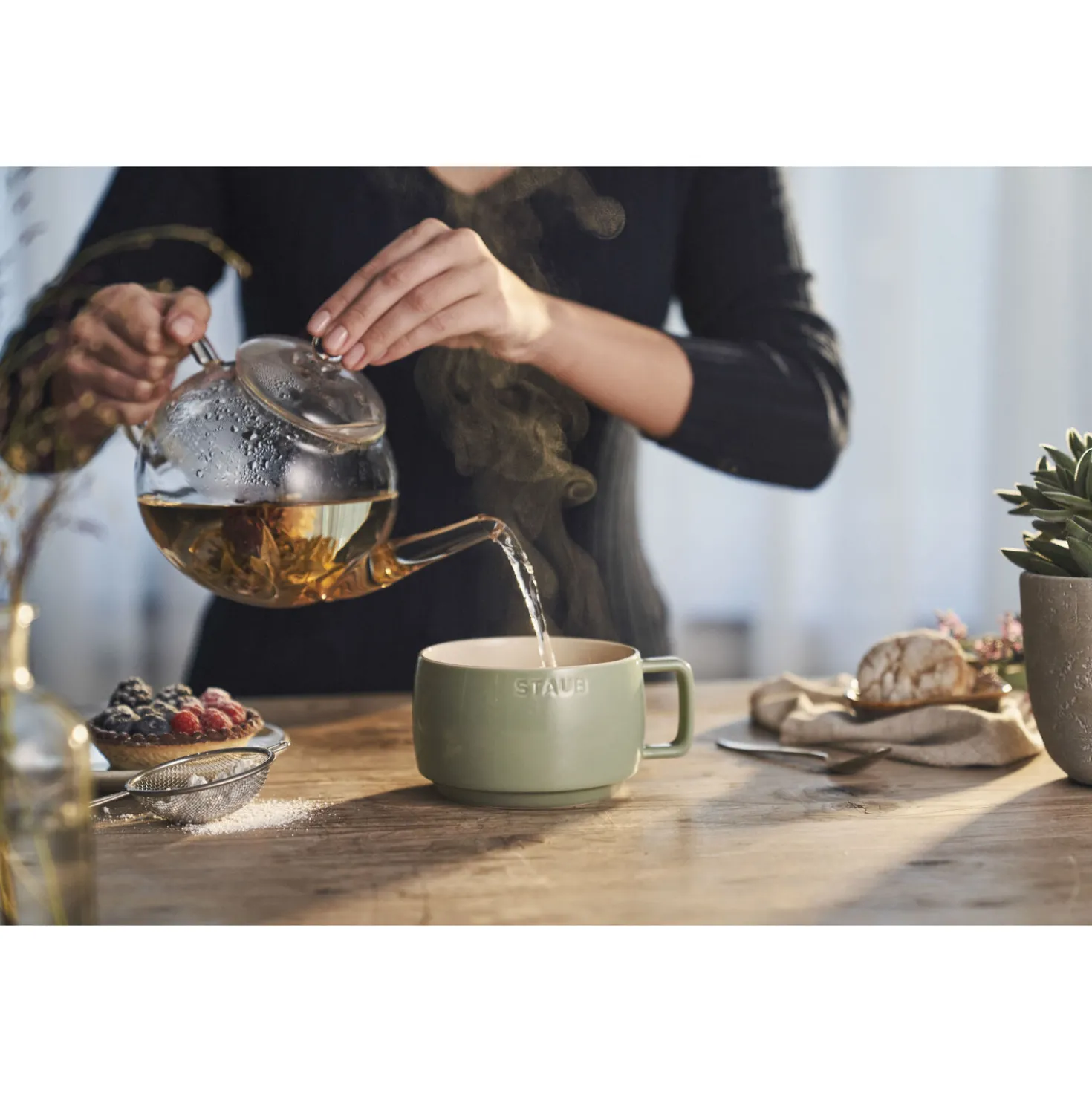 Tasse 500 ml, Eukalyptus, Keramik
