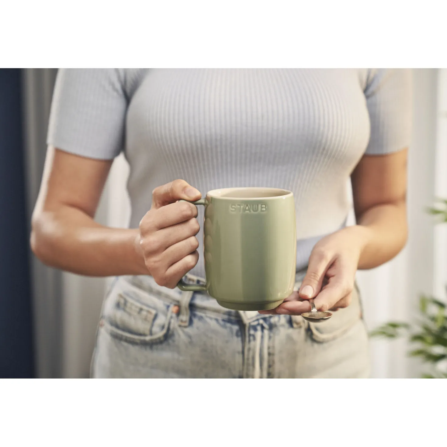 Tasse 475 ml, Eukalyptus, Keramik