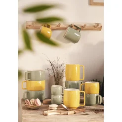 Tasse 100 ml, Eukalyptus, Keramik