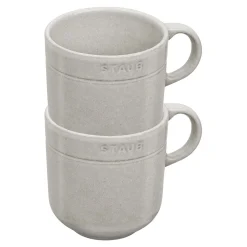 Tassenset, 2-tlg. / 350 ml, Weisser Trüffel, Keramik