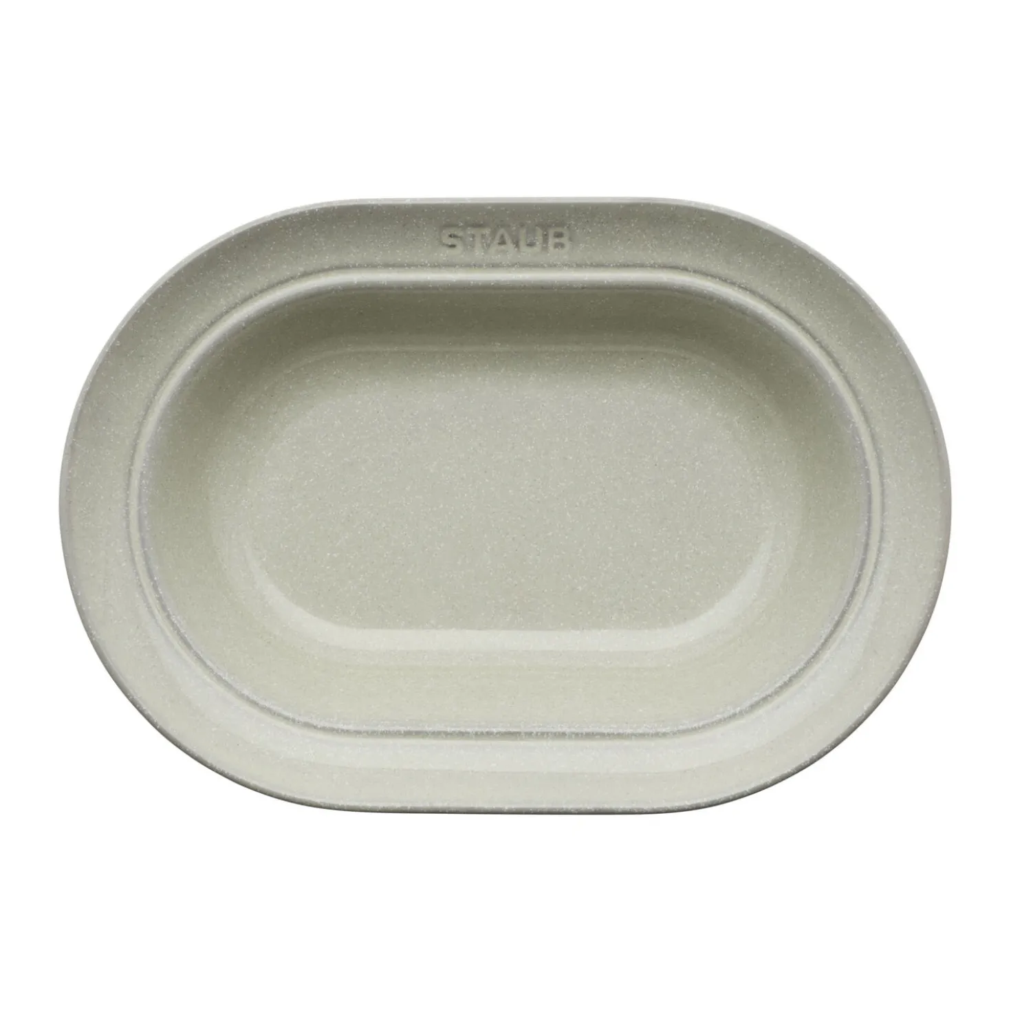 Teller 25 cm, oval, Weisser Trüffel, Keramik