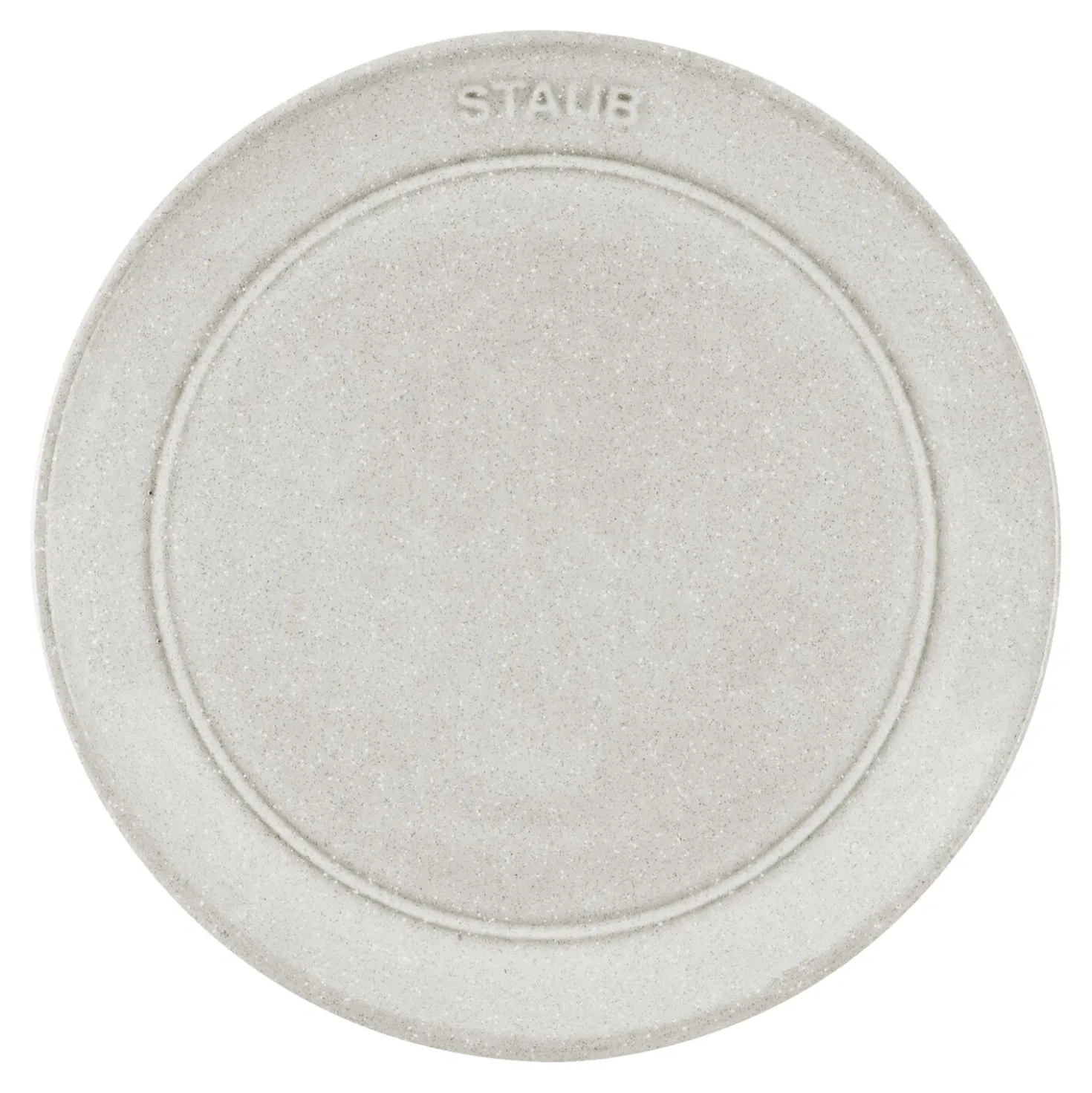 Teller flach 15 cm, rund, Weisser Trüffel, Keramik