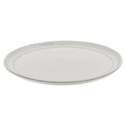 Teller flach 26 cm, rund, Weisser Trüffel, Keramik