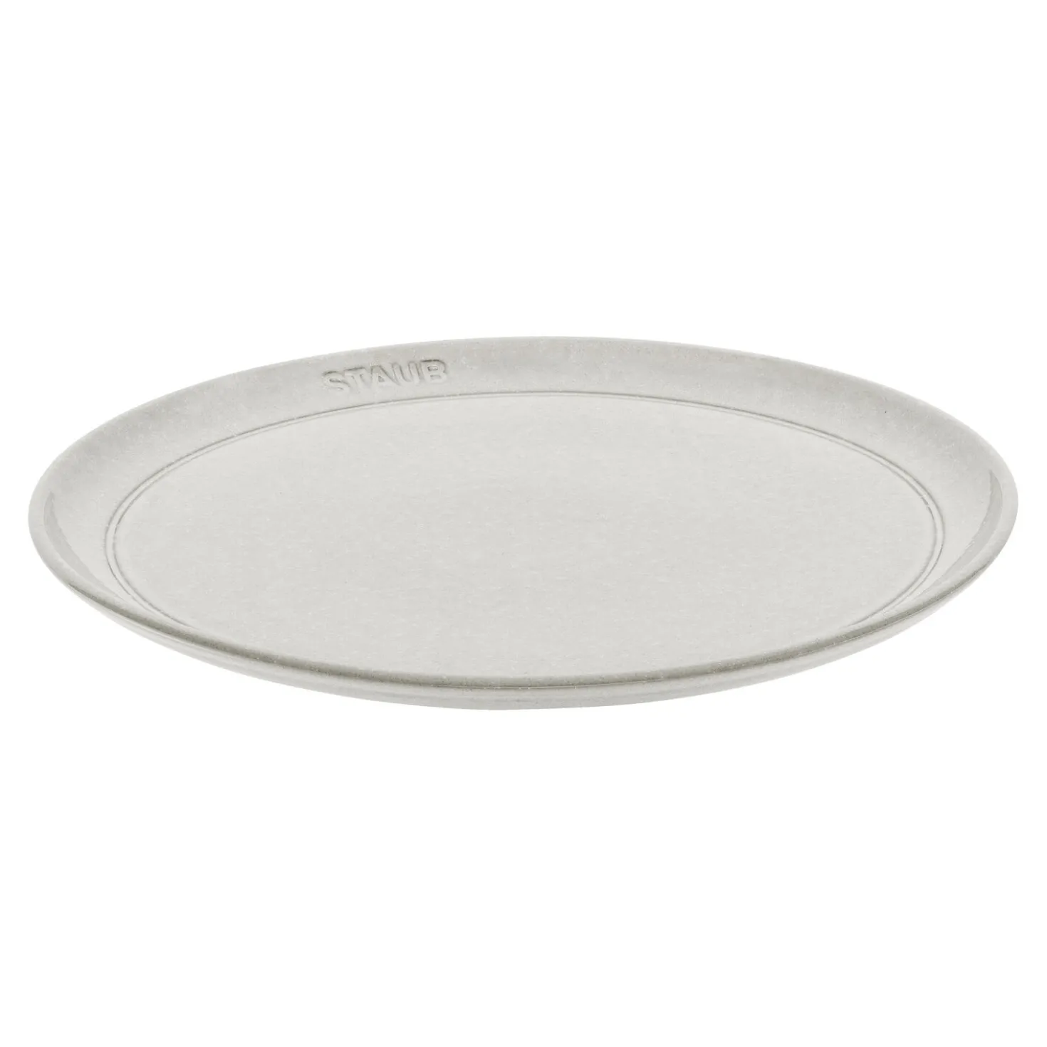 Teller flach 26 cm, rund, Weisser Trüffel, Keramik