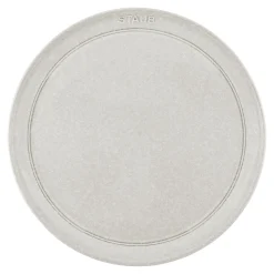Teller flach 26 cm, rund, Weisser Trüffel, Keramik