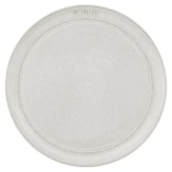 Teller flach 22 cm, rund, Weisser Trüffel, Keramik