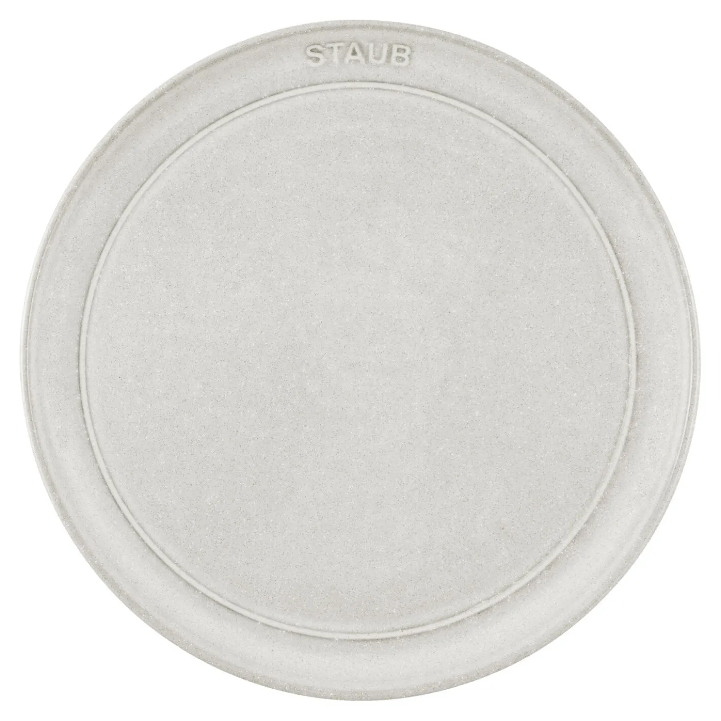 Teller flach 22 cm, rund, Weisser Trüffel, Keramik