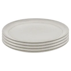 Tellerset, 4-tlg. / 20 cm, Weisser Trüffel, Keramik