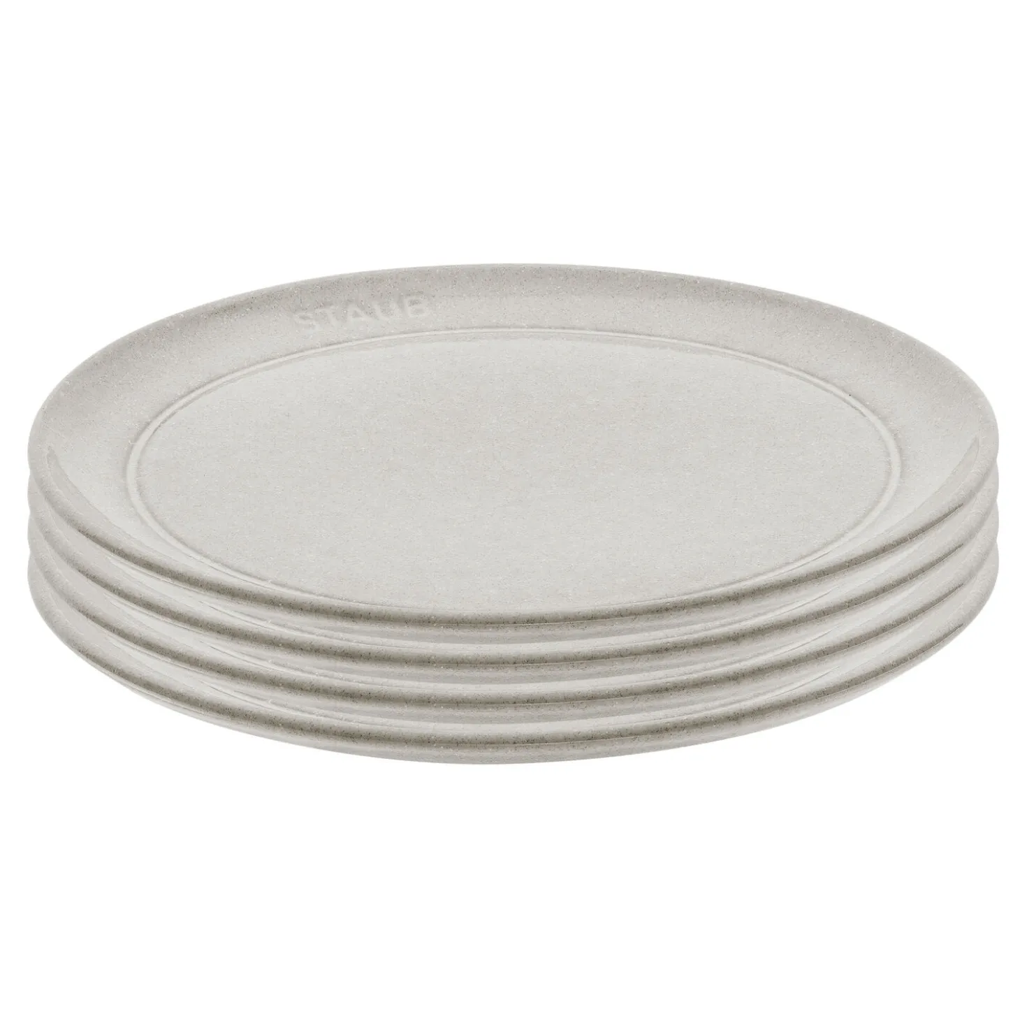 Tellerset, 4-tlg. / 20 cm, Weisser Trüffel, Keramik