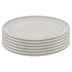 Tellerset, 6-tlg. / 20 cm, Weisser Trüffel, Keramik