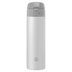 Thermobecher, 450 ml, Edelstahl, Weiß-grau