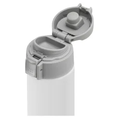 Thermobecher, 450 ml, Edelstahl, Weiß-grau