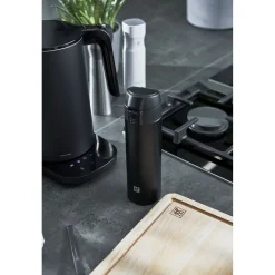 Thermobecher, 450 ml, Edelstahl, Schwarz