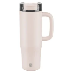 Thermobecher mit Strohhalm, 900 ml, Edelstahl, Pink