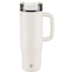 Thermobecher mit Strohhalm, 900 ml, Edelstahl, Cream