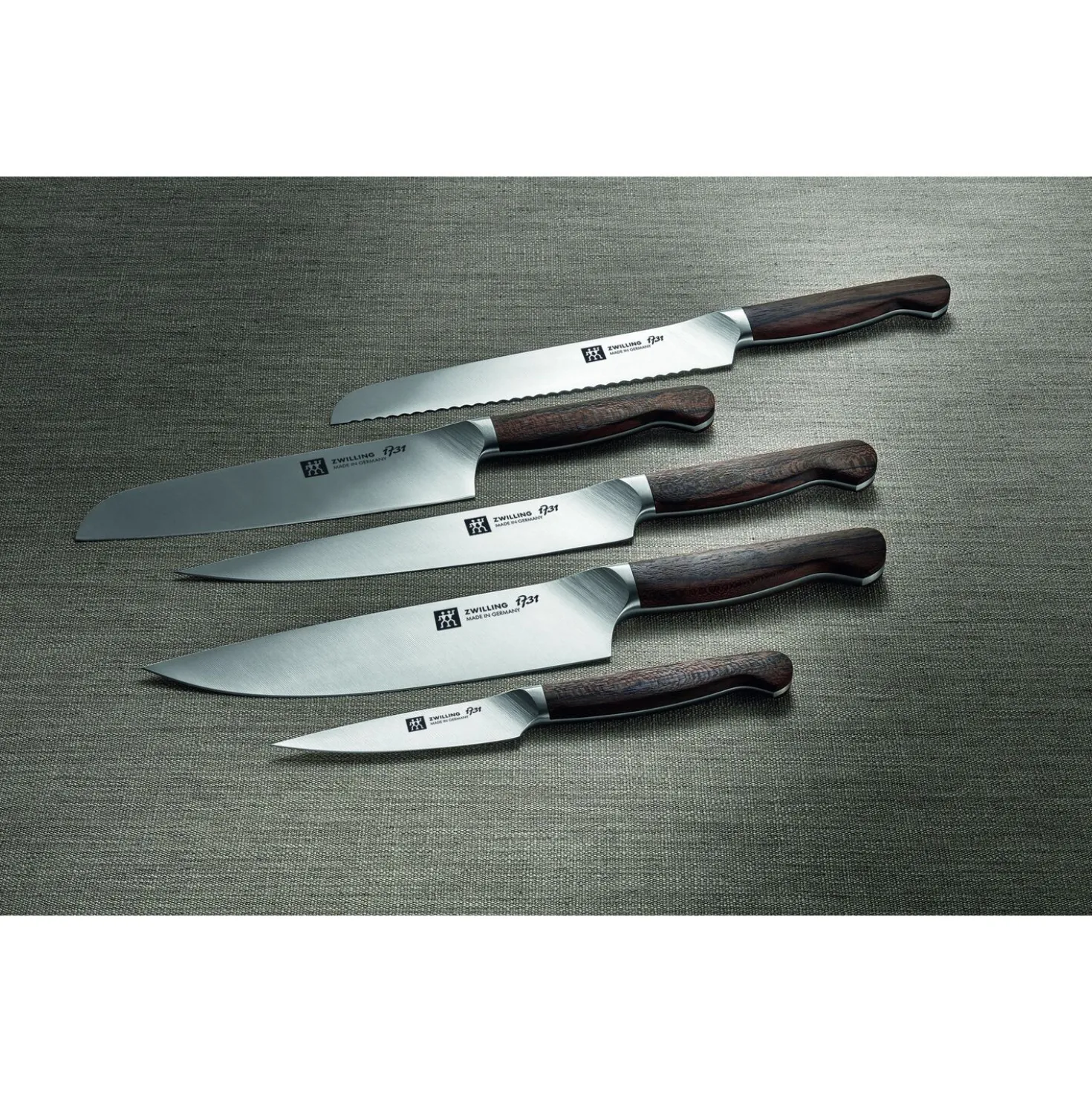 7-tlg, Messerblockset, Braun