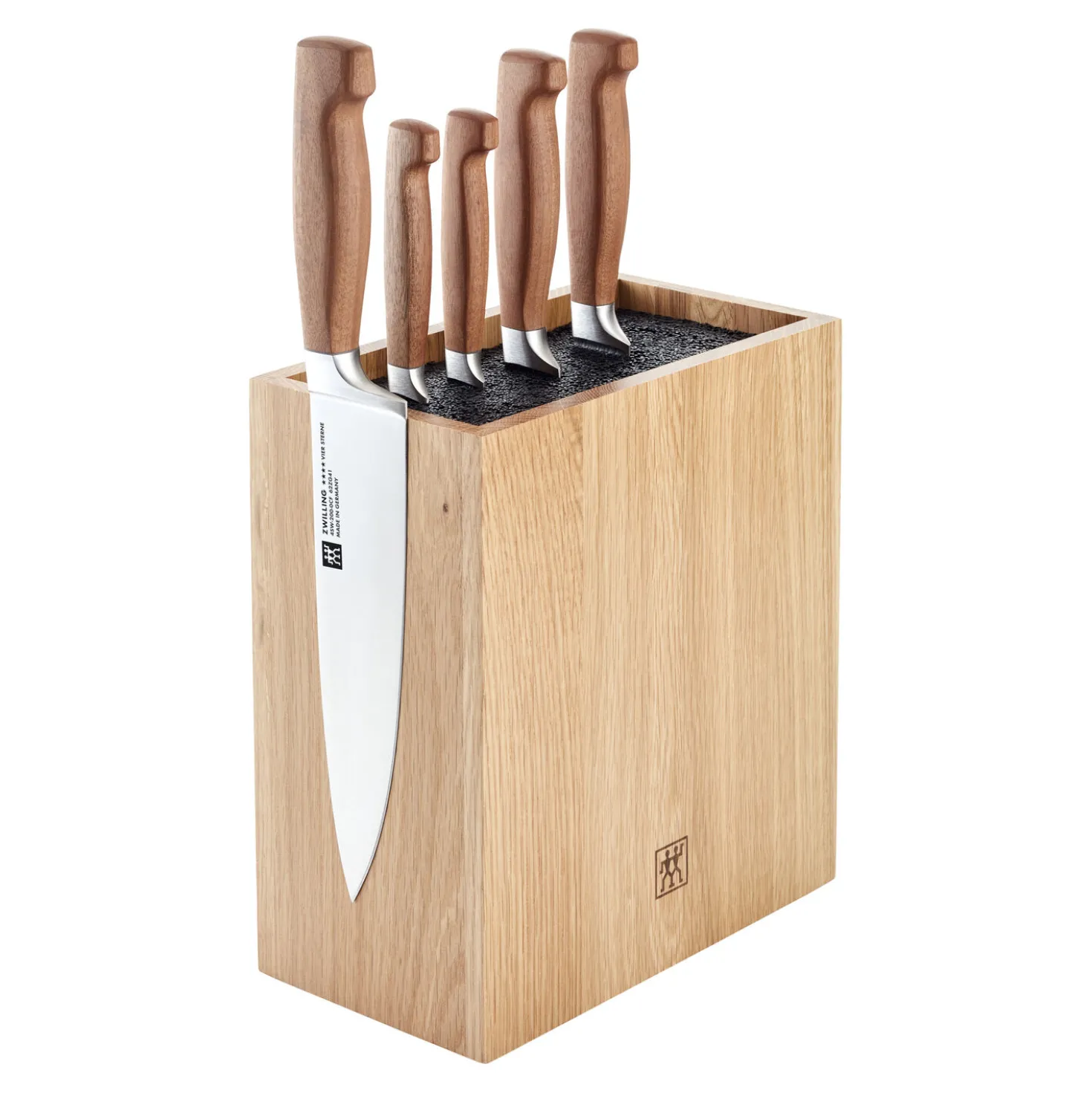 6-tlg, Messerblockset, Braun