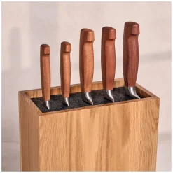 6-tlg, Messerblockset, Braun