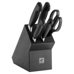 6-tlg, Messerblockset, Schwarz