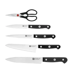6-tlg, Messerblockset, Schwarz