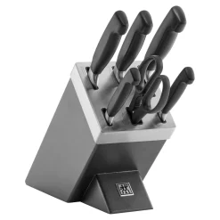 7-tlg, Selbstschärfender Messerblock, Anthrazit