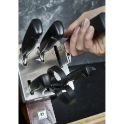 7-tlg, Selbstschärfender Messerblock, Braun
